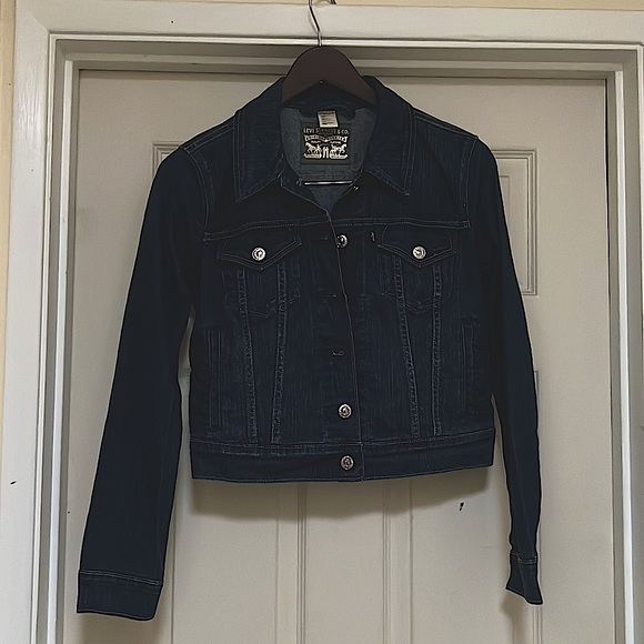 Levi Trucker Jacket NWOT size S/P Six pocket Jean Jacket Super Cute - Picture 11 of 13